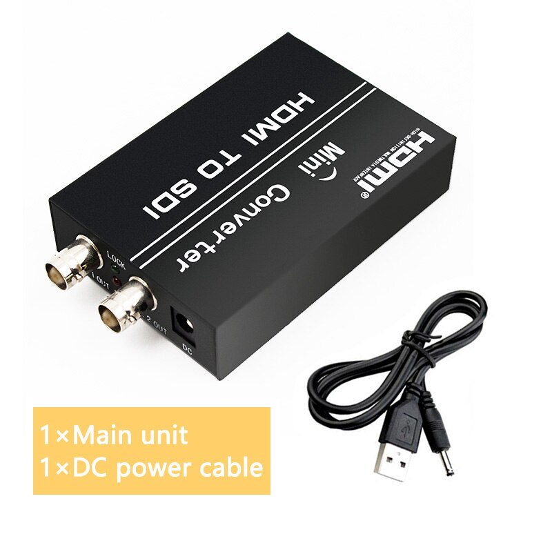 1080p HDMI naar SDI converter HDMI naar 3G SDI Display Adapter HDMI2SDI HDMI-SDI Vrouwelijke Mini 2 Input SDI 2 Uitgang voor DVD PC: DC cable