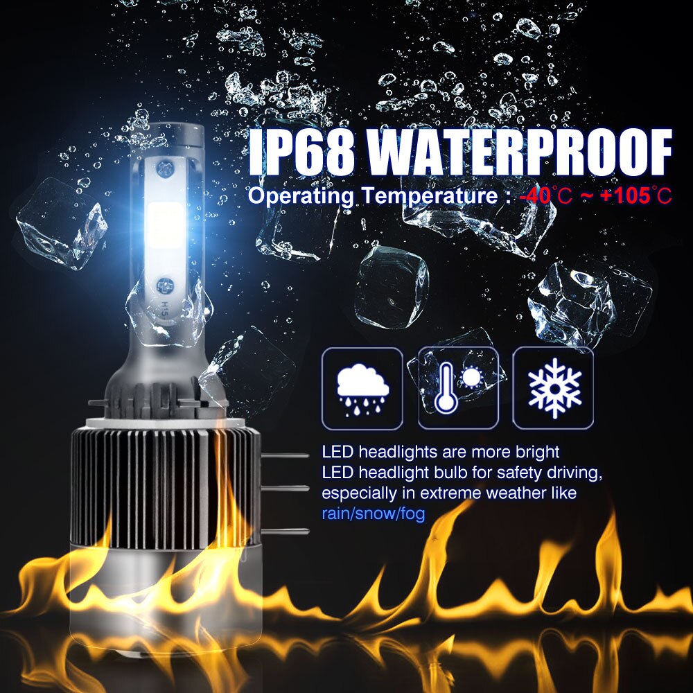 Universele High Power Led Auto Koplampen Auto Koplamp Lampen Led H15 6000K Led Mistlamp