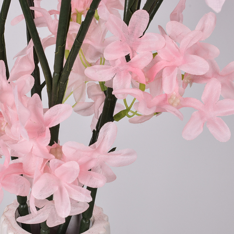 Flor Lila Artificial - Tallo Largo 100cm Flor Seda Flor Cerezo para Decoración Hogar Oficina Hotel Boda Fiesta
