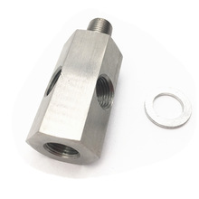 Oil Pressure Gauge Sender Adapter Two 1/8" NPT Female to M10x1.0 Male m10 fuel oil trans