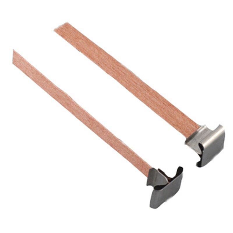 40 stücke 8mm 12,5mm 13mm Holz Kerzen Docht Kerne mit Eisen Steht Erhalter Kerze Docht Ader Handgemachte DIY Wachs Wohnkultur Handwerk
