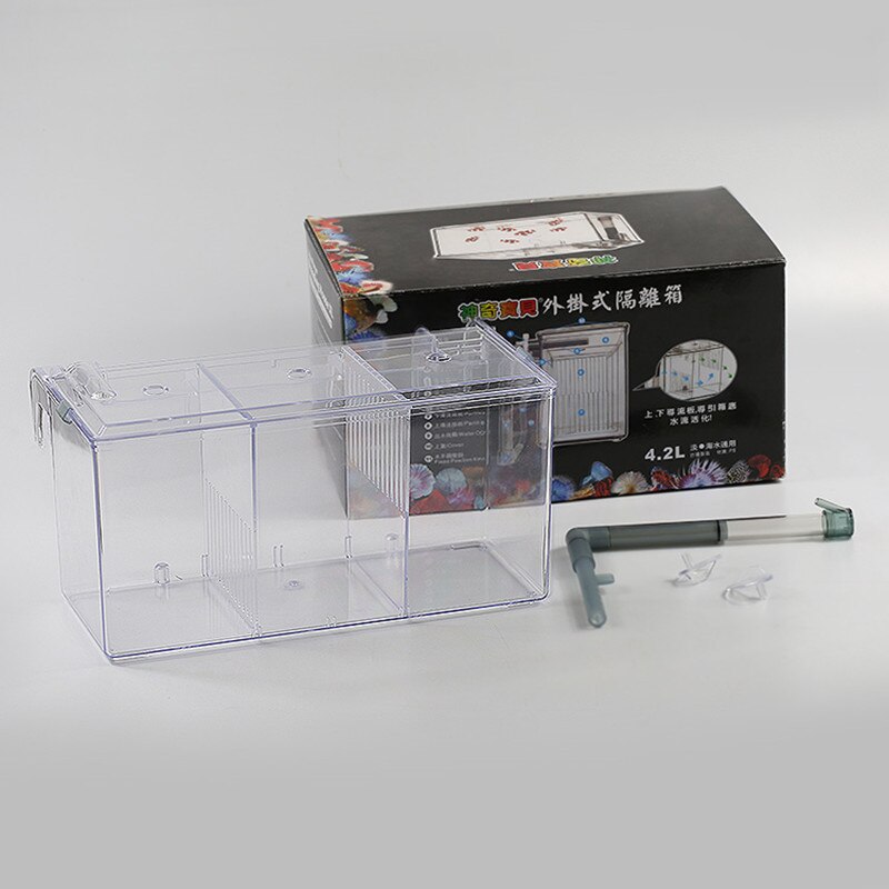 Wall Hanging External Breeding Box Transparent Aquarium Fish Tank Isolation Box With Water Pump Aquarium Box