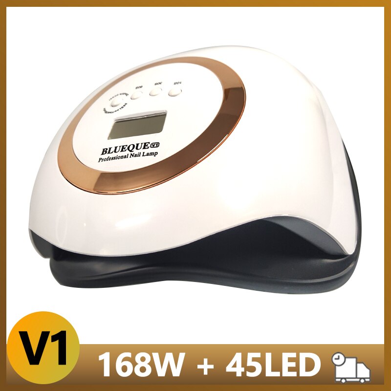 BLUEQUE V1 168W lámpara de uñas 42LED lámpara UV de manicura lámpara Gel para uñas secador lámpara