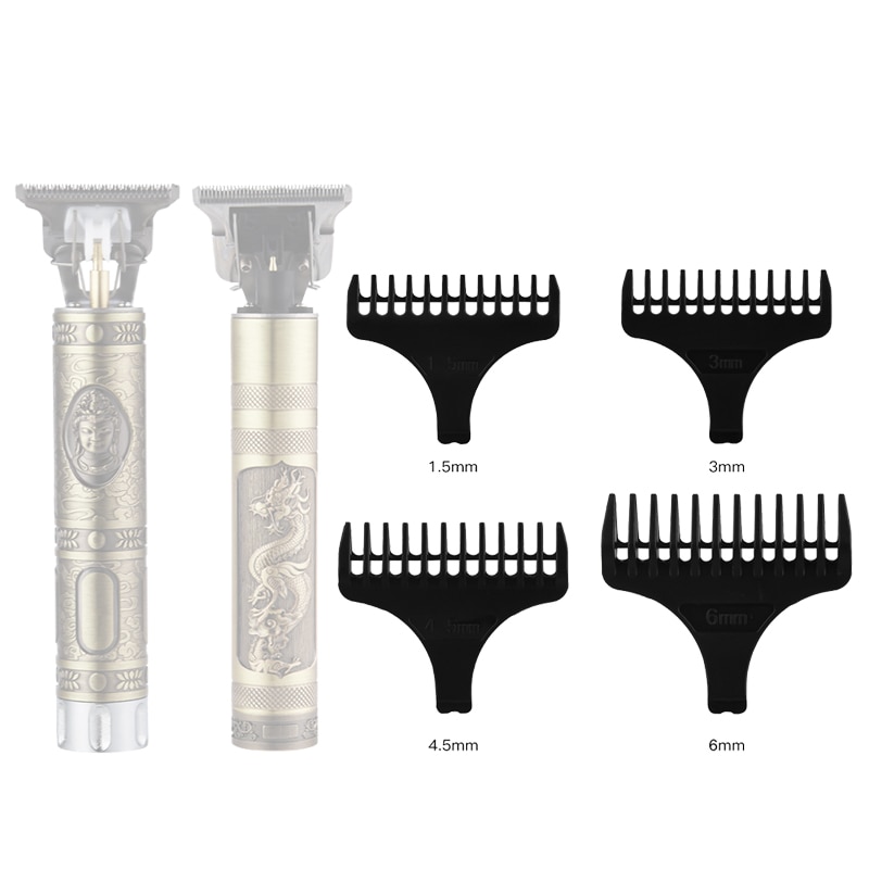 4 sztuk wymienić głowy smok lub budda Baldheaded maszynka robić włosów trymer t-outliner szkielet golenie dla RC414 1.5MM 3MM 4.5MM 6MM