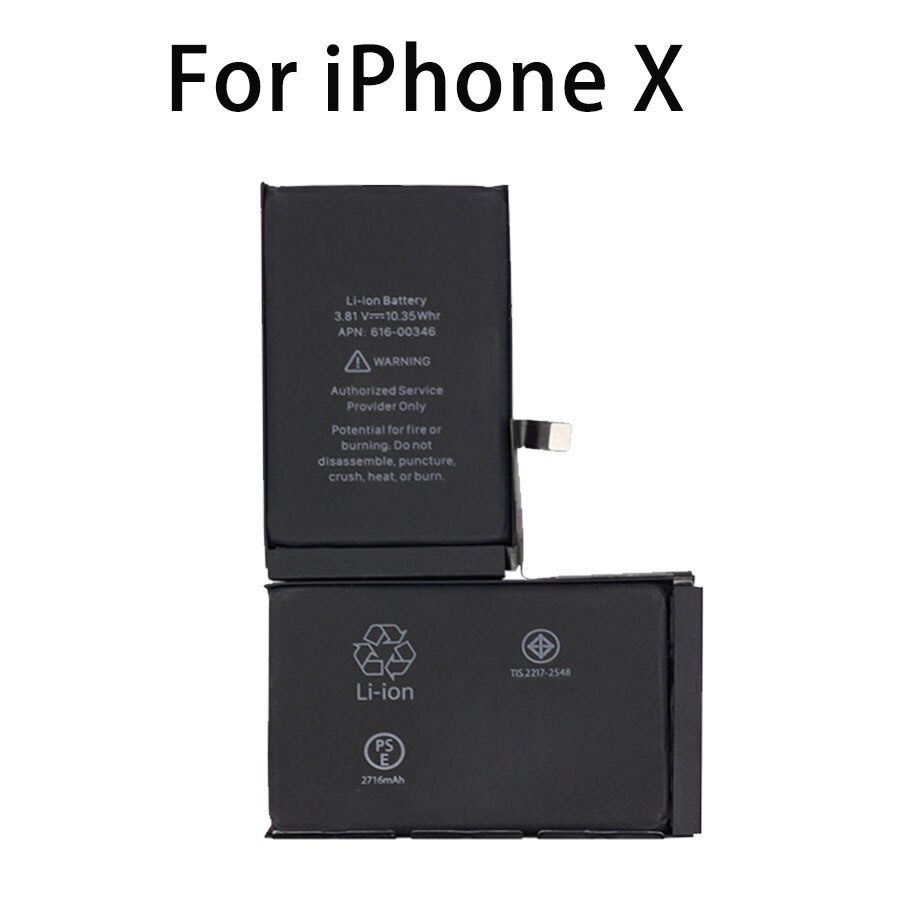 Batteria Del Telefono Mobile di alta Qualità Per il iPhone 4 4S 5 5S 5C SE 6 6S 7 8 più di X XR XS Massima della batteria batterie di Ricambio