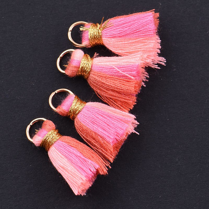 30pc färger mini bomullstråd tofs boho smycken gör leveranser armband halsband hitta fransar trim hängen små tofsar