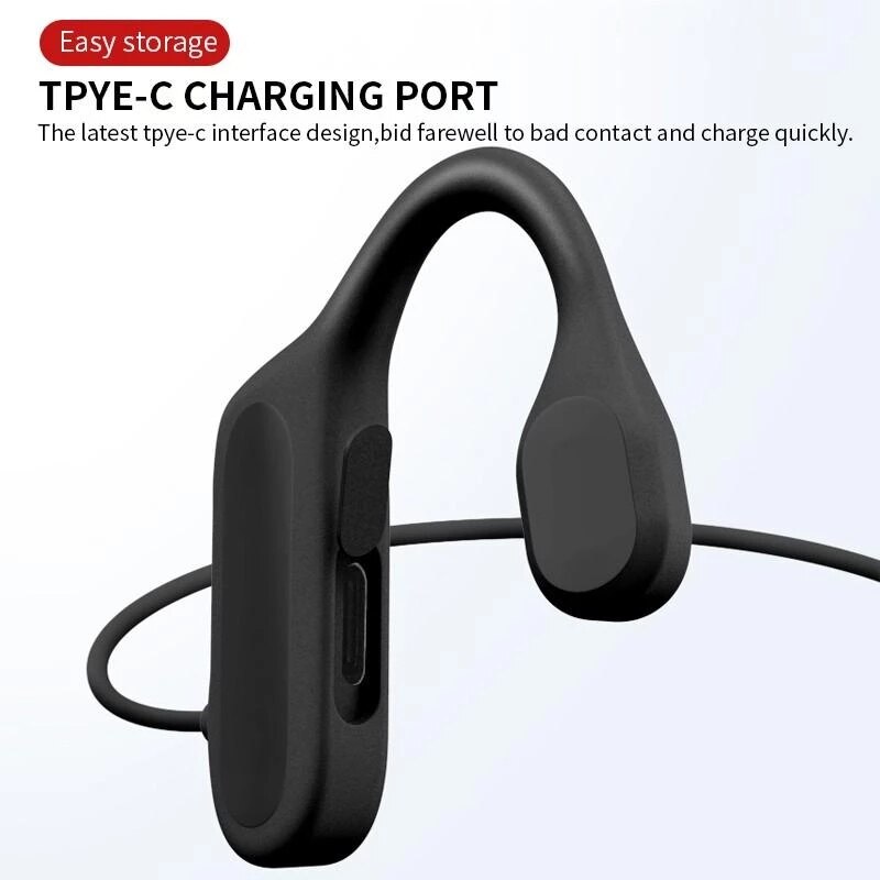 BL09 Bone Conduction Hook Earphone Wireless Bluetooth Headset Ear Stereo HIFI Sports Headphones With Microphone