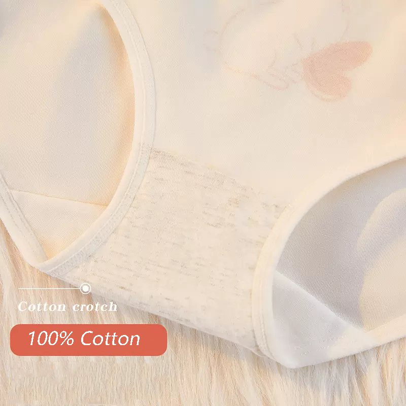 5 uds. Calzoncillos con estampado bonito para chicas jóvenes, bragas de algodón, ropa interior transpirable para mujeres, calzoncillos sexis de tiro bajo para mujeres, lencería femenina