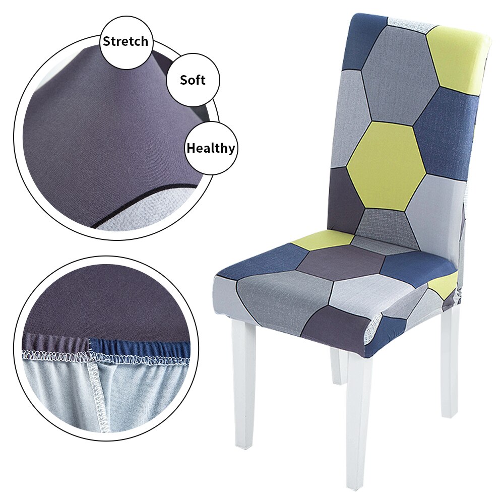 Geometrische Spandex Stuhl Abdeckung strecken Elastische Hussen Stuhl Sitzbezüge Für Esszimmer Küche Hochzeit Bankett Hotel: Stil 6