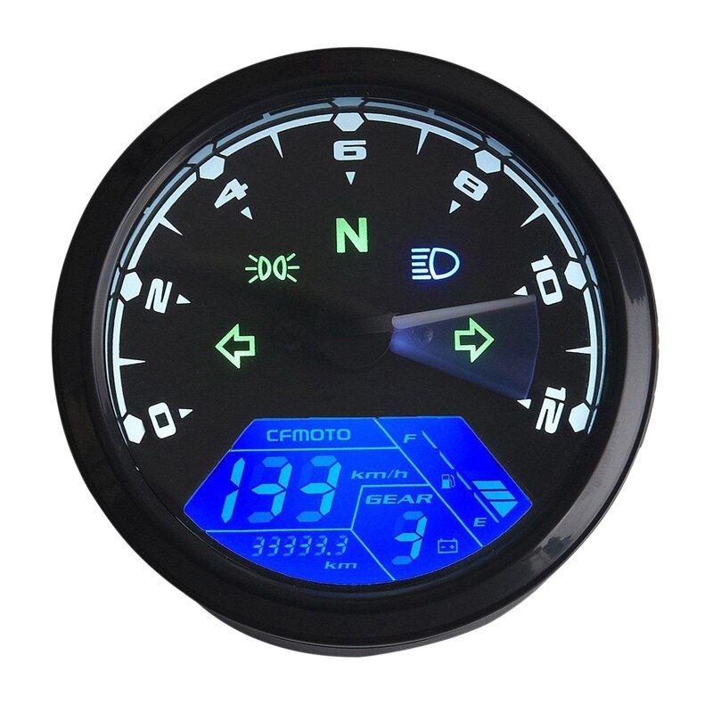 Motorrad 12000Rmp Lcd Digital Oeter Speeeter Drehzahlmesser 1/2/4 Zylinder: Ursprünglich Titel
