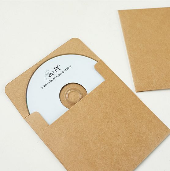 Kraftpapir cd dvd ærme kuverter cd emballage 100 stk/parti