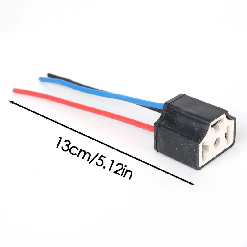 Portalámparas H4 para bombilla de coche, cableado de cable cerámico de 3 orificios, bombilla para faro de coche, enchufe de haz de luz, accesorios de luz para automóvil, 2/4/6/10 Uds.