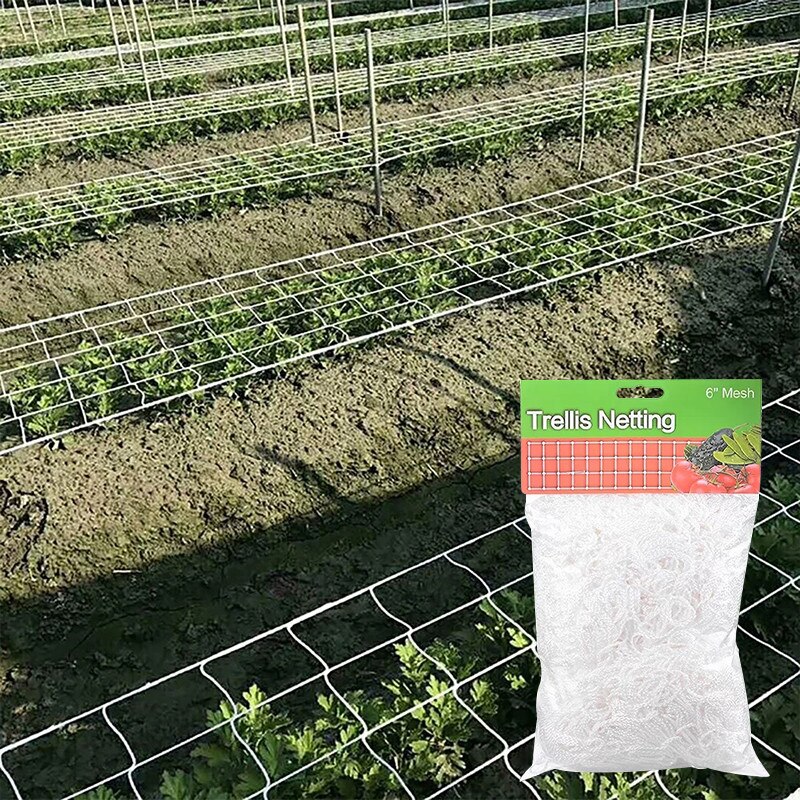 5/10/20m Garden Plant Trellis Netting Heavy-Duty Polyester Plant Support Plant Grow Holder for Vegetable Orchard Flower Climbing