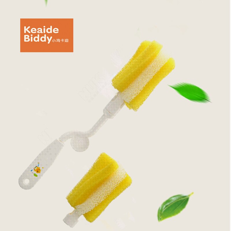 KD3123 brosse à bouteille remplaçable éponge bouteille brosse peut être tourné 360 degrés rapidement populaire éponge brosse bébé bouteille brosse