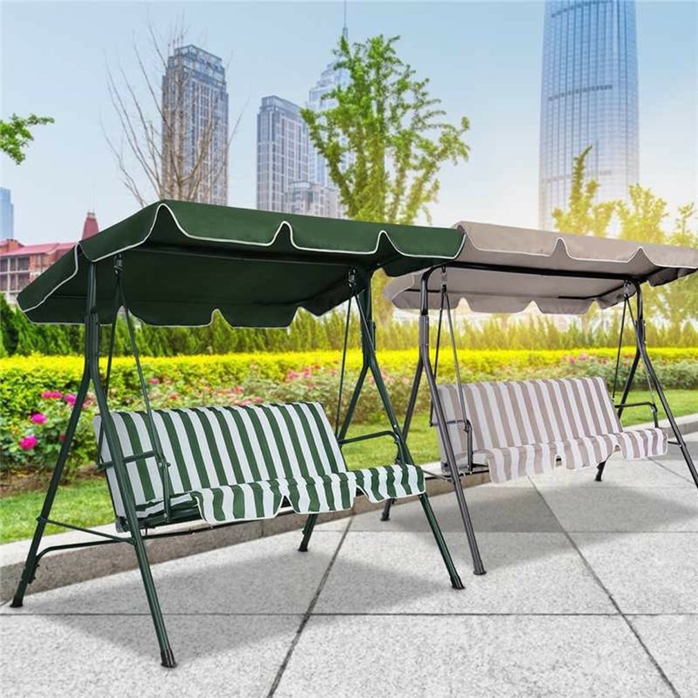 Seater Size Outdoor Garden Patio Swing Sunshade Cover Canopy Seat Top Cover Courtyard Waterproof Swing Sunshade