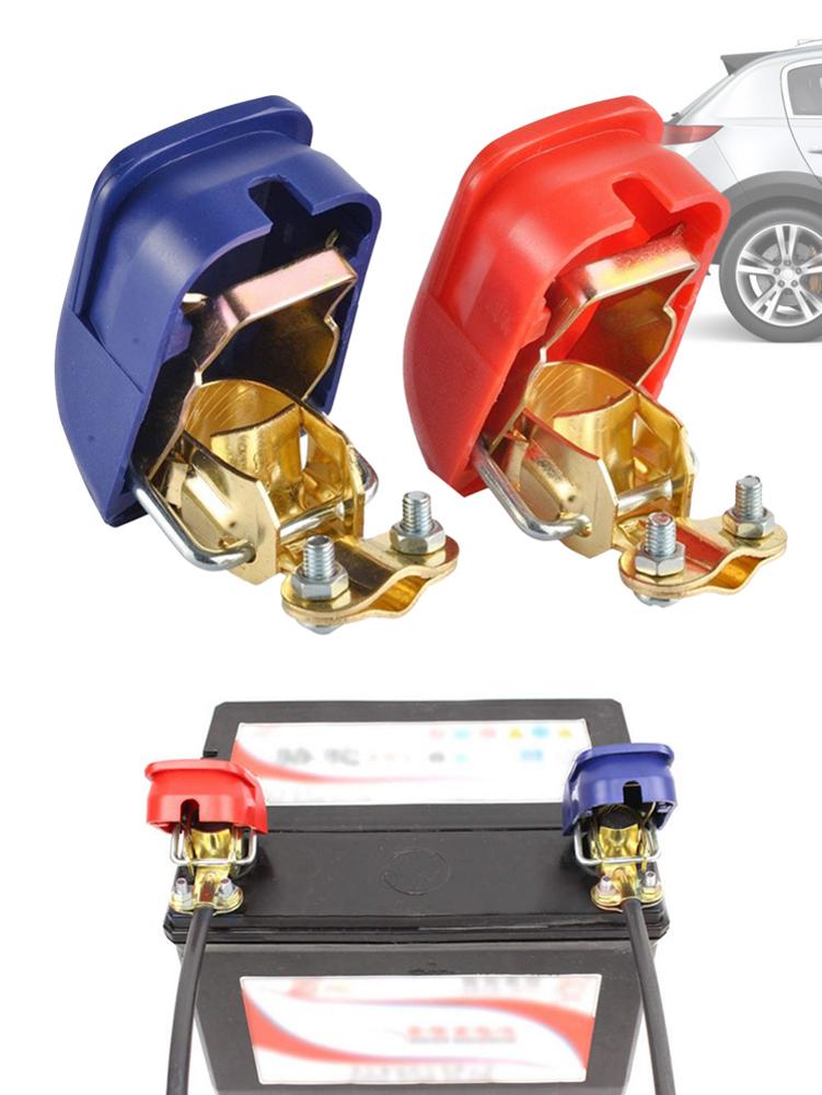 2 piezas Auto coche 12V terminales de la batería del coche abrazaderas de interruptor de liberación rápida de elevación positiva y negativa