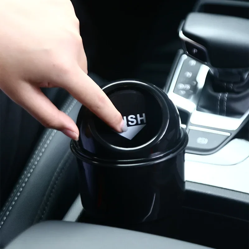Auto Vuilnisbak Met Deksel, Lekvrij Voertuig Auto Bekerhouder Auto Prullenbak, Kleine Prullenbak Voor Auto-Accessoires