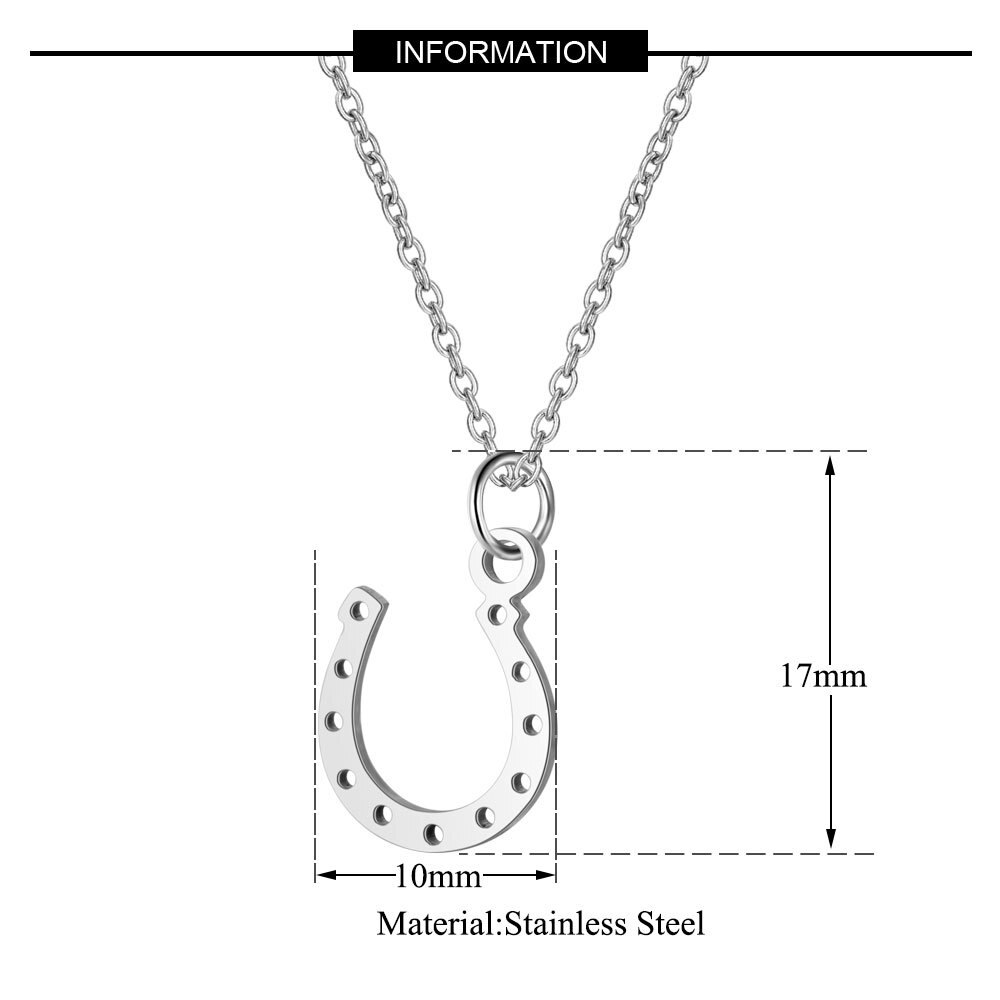 Hufeisen Titan Stahl Halskette Weibliche Einfache Edelstahl Schmuck Glück Halsketten für Frauen