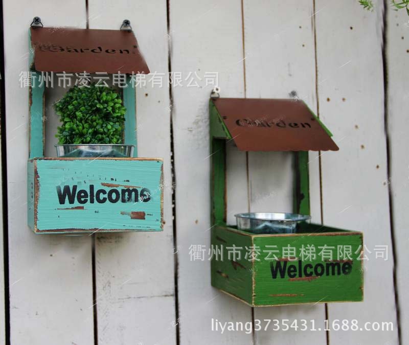 Amerikaanse land tuin thuis kleine decoratieve hout muur bloem wandkleden zakka