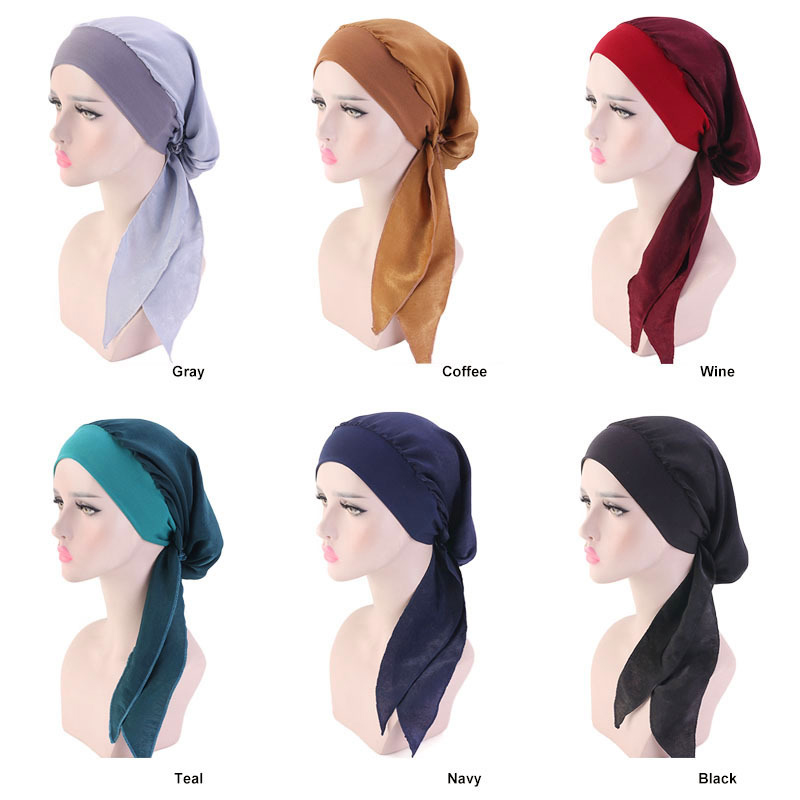 Vrouwen Kanker Hoofddoek Chemo Haaruitval Hoed Tulband Voorgebonden Hoofddeksels Bandana Nieuw