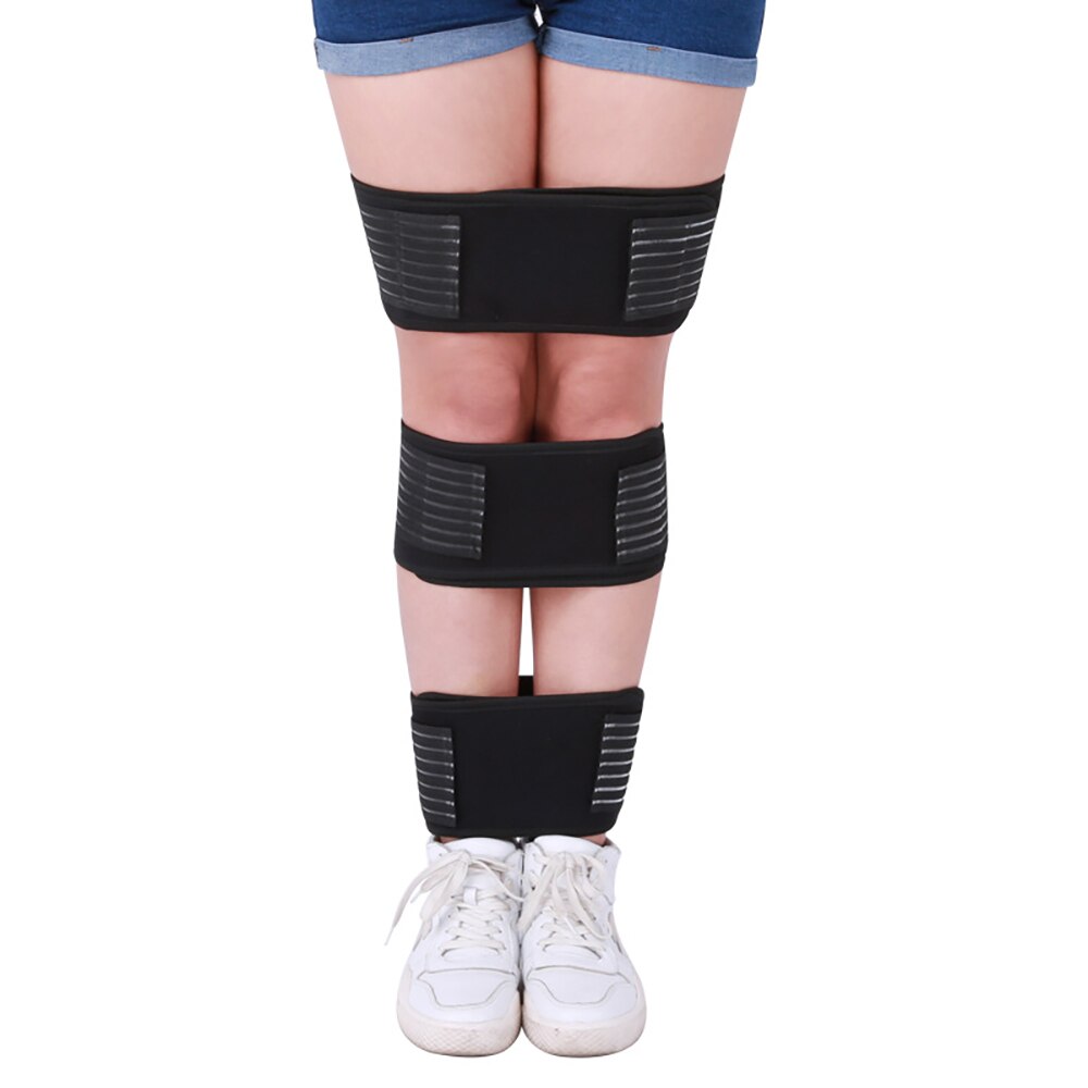 Bein Haltung Korrektur Bandage Beine Korrektor Atmungsaktive O/X-beine Korrektur Komfortable Gerade Bund Für Dame 3 Teile/satz: Schwarz