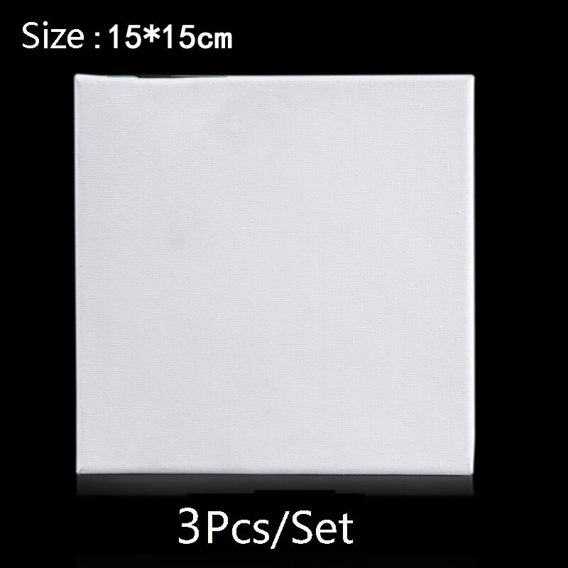 100% Cotton 15*15cm Wood Canvas Oil Painting Artist Canvas Oil Painting Board Art Supplies,Pack of 3
