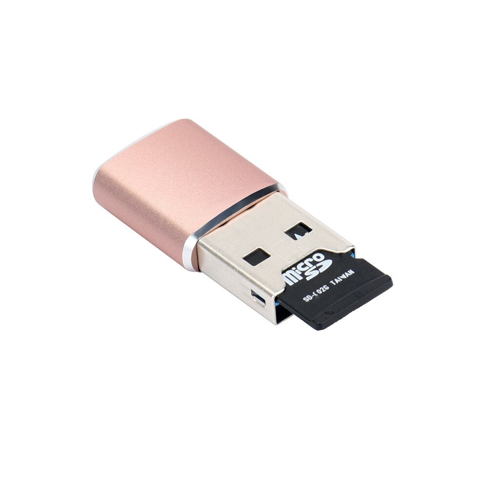 USB 3.0 MICRO SD High-speed Card Reader Aluminum Alloy USB 3.0 Mini Card Reader/MICRO SD/SDXC Aluminum TF Card Reader 20#23: RG