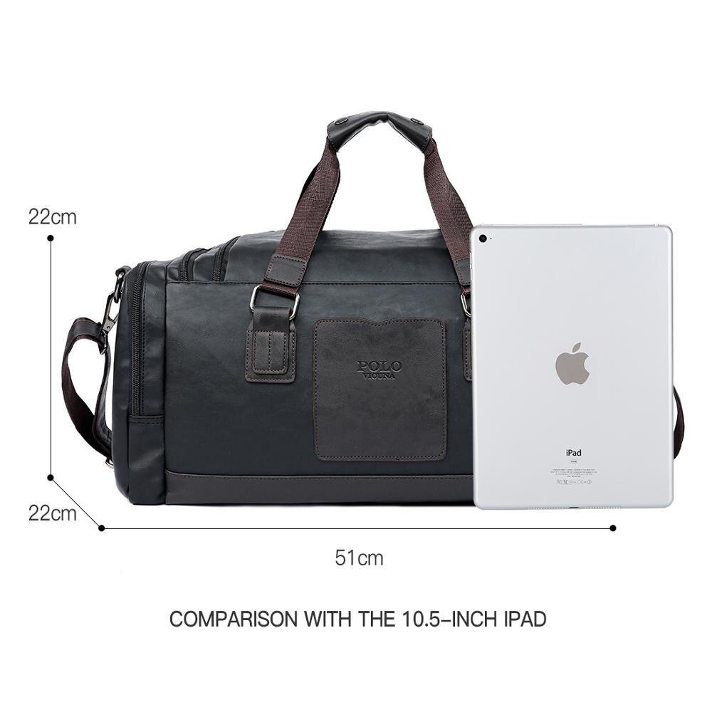 VICUNA POLO grande capacité hommes sacs de voyage Simple contraste noir sac polochon pour voyage décontracté voyage sac pour homme
