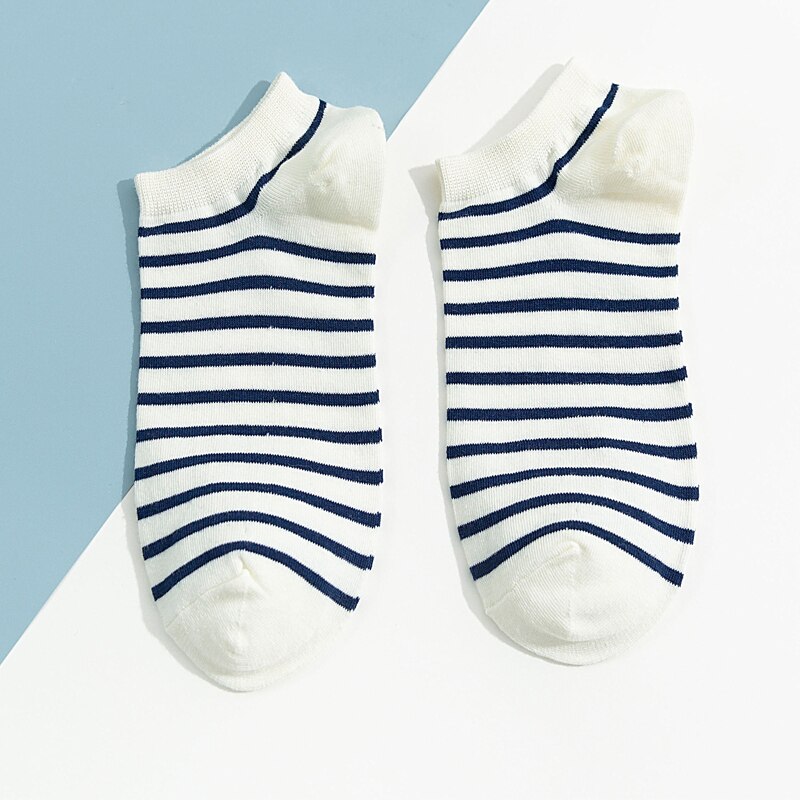 1 paar schattige harajuku-sokken in britse stijl, blauw gestreepte geruite sokken, geometrische katoenen dames, comfortabele zwarte wintersokken: 6