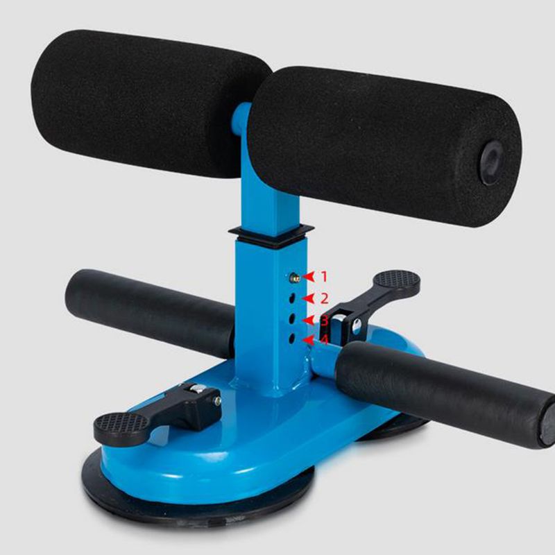 Sit Up Equipment Bar, Portable Adjustable Sit-up Situp Floor Bar Self-Suction Training Equipment with 2 Suction Cups and