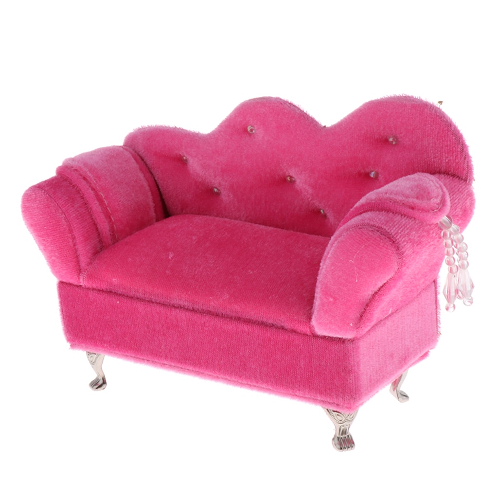 1/12 skala Sofa Couch Stuhl (Öffnende) für Puppenhaus Wohnzimmer Schlafzimmer Decor, Miniatur Möbel Modell, schmuck Lagerung Box