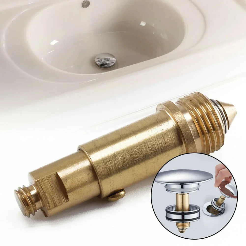 1/2pcs Spring Plugs Bounce Valve Brass Basin Sink Bath Replacement Waste Easy Pop Up Click Clack Plug Bolt Spring Mechanism Part