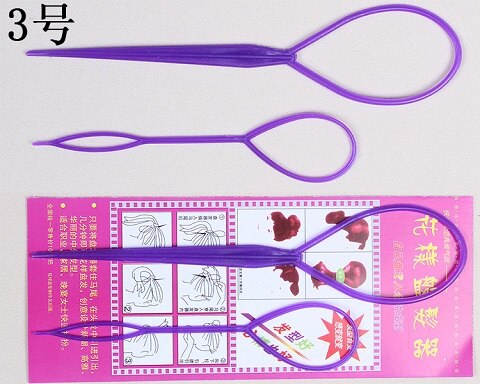 Accesorios de pelo multifuncionales para hacer moños en el pelo 2 unidades, accesorios de trenzado para placa, pasadores, diadema de plato rápido,: 3