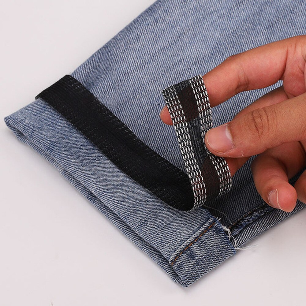 Pantalon auto-adhésif 1/3/5/10M, raccourcit les bords, réparation rapide de la pâte de pantalon pour Jean, tissu à coudre pour bricolage