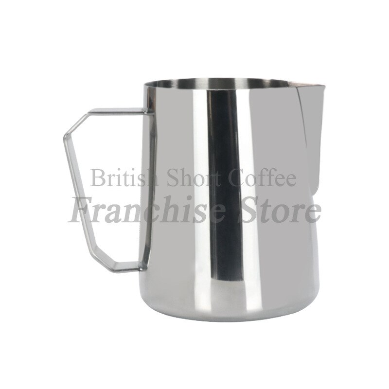 Cappuccino Coffee Garland Cup, Pointed 304 Stainless Steel Milk Foam Cup with Fancy Coffee Garland Cylinder Appliance