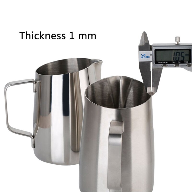 Rokene rostfritt stål non-stick beläggning kaffekanna mjölkskummande muggar espressokaffe kanna barista hantverk latte 450ml