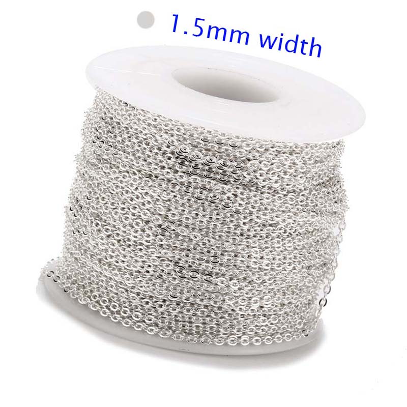 2 Meters Stainless Steel Rose Gold/Gold Link Chain Necklace Bulk Cable 2mm Width for Jewelry Making Findings DIY Supplies: Rose Red