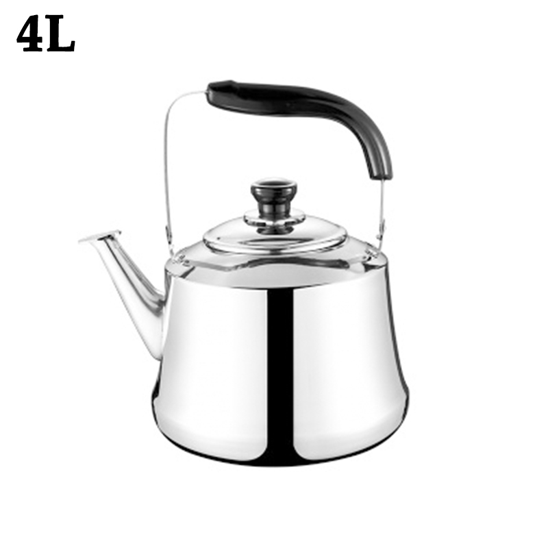 Thick Stainless Steel Household Kettle Gas-fired Induction Cooker Water Boiling Automatic Whistle Camping Portable Open Kettle: A