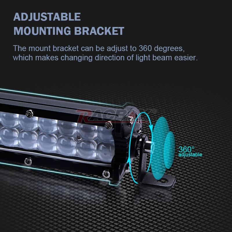 11 inch LED Worklight Slim LED Light Bar Dual Row Spot Beam 6000K White Light Universal Spotlight Driving Light Off-road Car