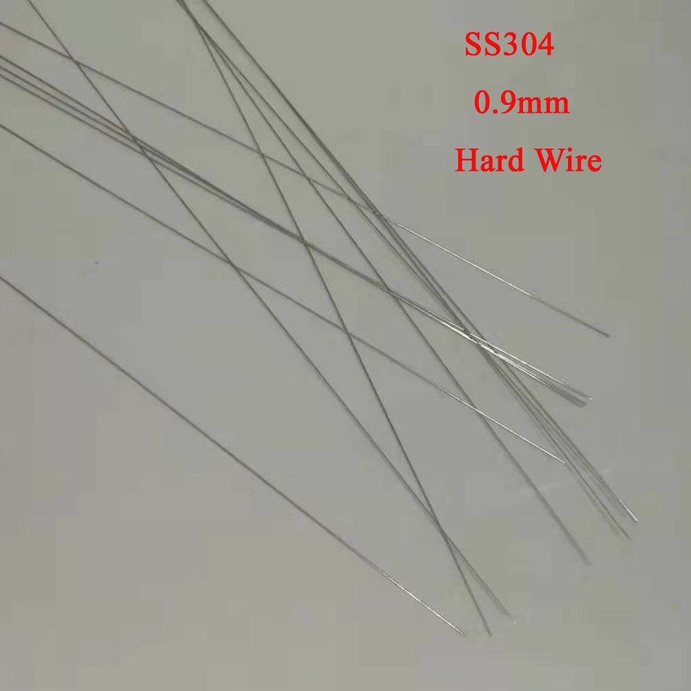 0.9mm diameter  ss304 fjedertråd hård tilstand rustfrit ståltråd industri diy materiale, længde ca. 320mm/ stykke,