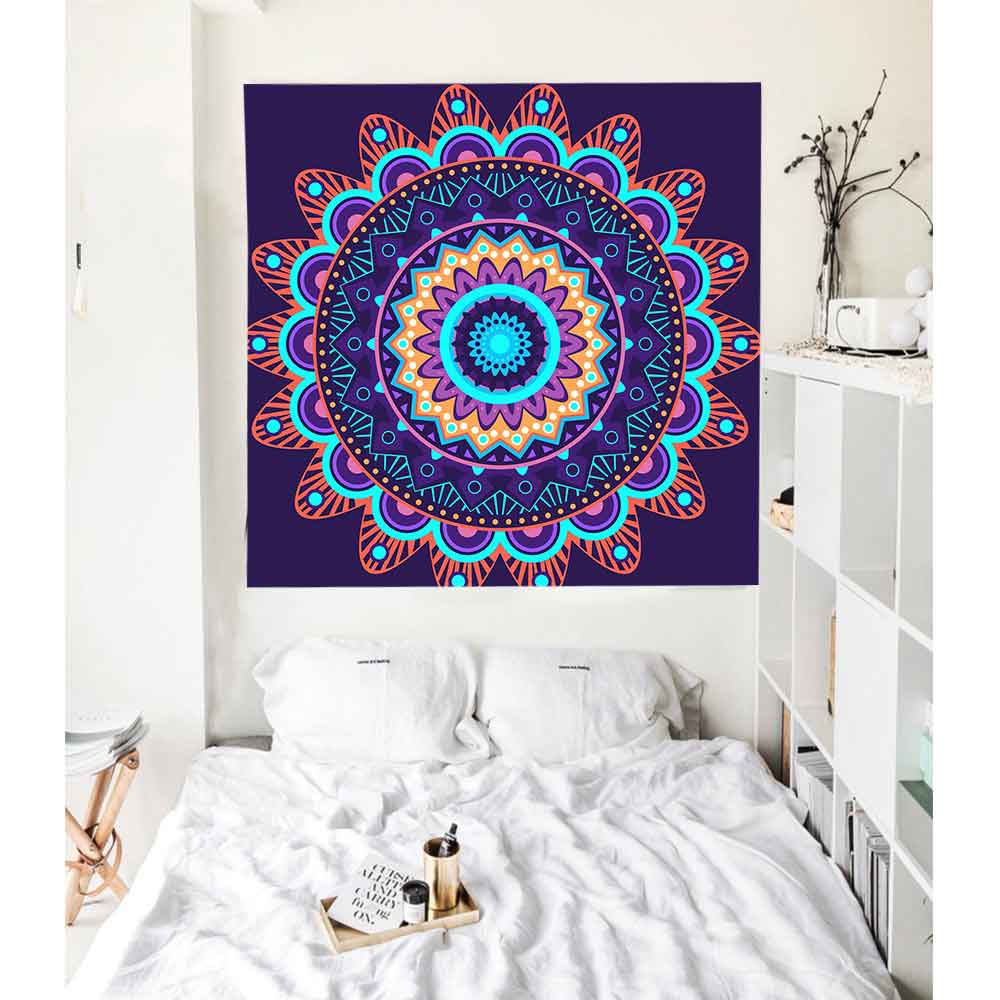 Simsant Mandala Tapestry Hippie Bohemian Galaxy Psychedelische Bloem Muur Opknoping Wandtapijten Voor Woonkamer Slaapkamer Home Decor: GT2TSILS232