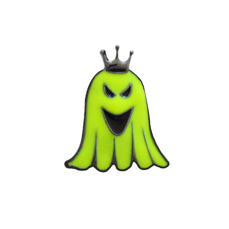 Schattige lichtgevende spookspelden en broches halloween revers kroon hoeden rugzak badge kinderen volwassenen jeans jas jas decoratie sieraden: 1