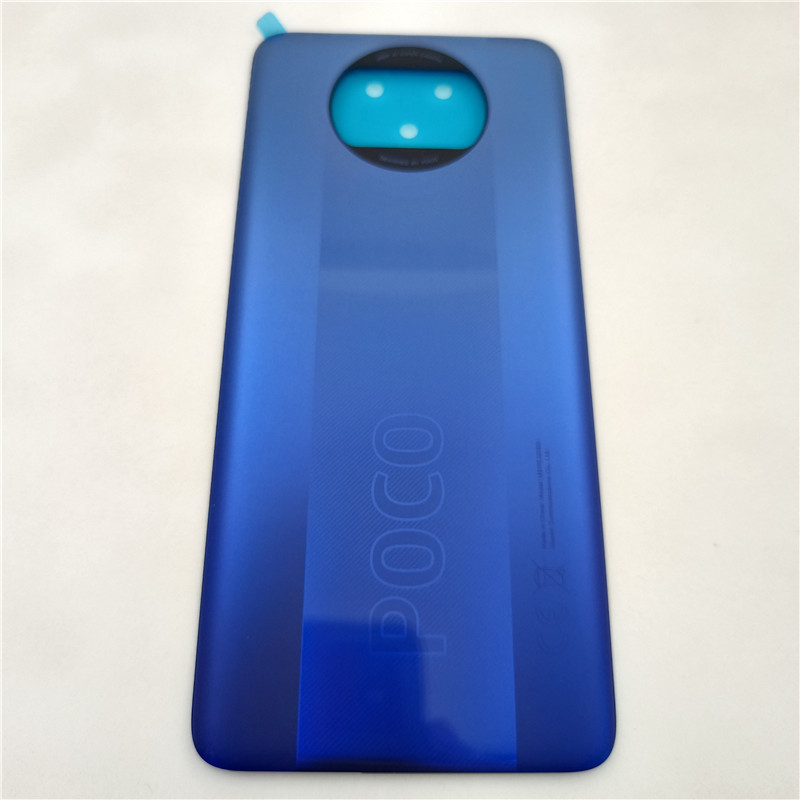 Orginal Voor Xiaomi Poco X3 Pro M2102J20SG Batterij Cover Back Panel Rear Behuizing Reparatie Onderdelen Voor Xiaomi X3Pro Terug Behuizing: Blue