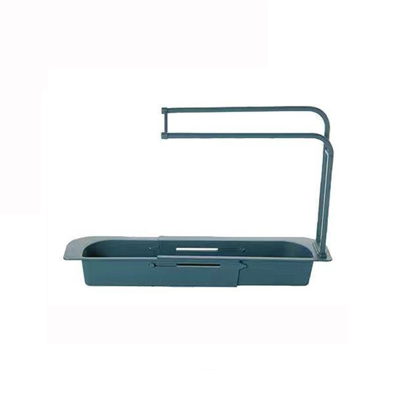 Telescopische Gootsteen Plank Zeep Spons Afvoer Rack Expandable Afdruiprek Spoelbak Lade Houder Verstelbare Afvoer Mand Thuis Keuken Opslag: Blue