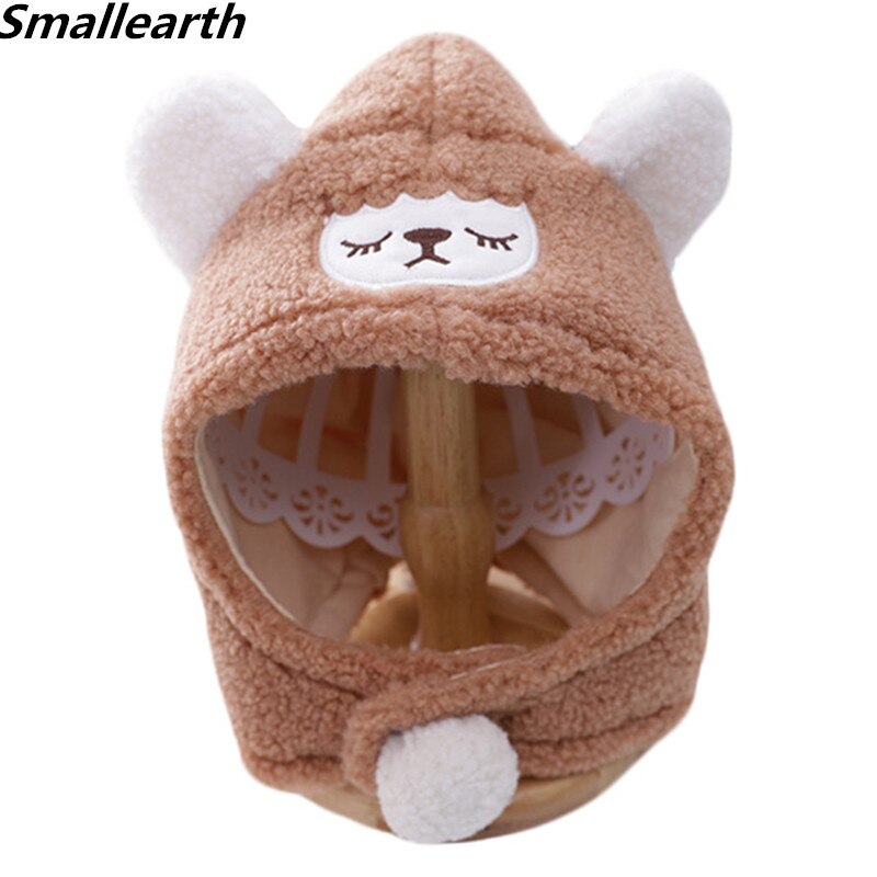 Winter cartoon baby muts set plus fluwelen baby capuchon muts jongens meisjes mutsen kinderen winddichte outdoor ski mutsen baby pluche muts