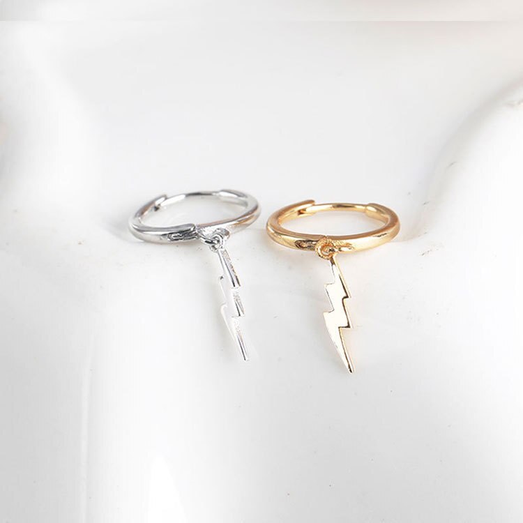 REETI 925 Sterling Silver lightning Hoop Earrings for Women Animal Silver Jewelry Trendy