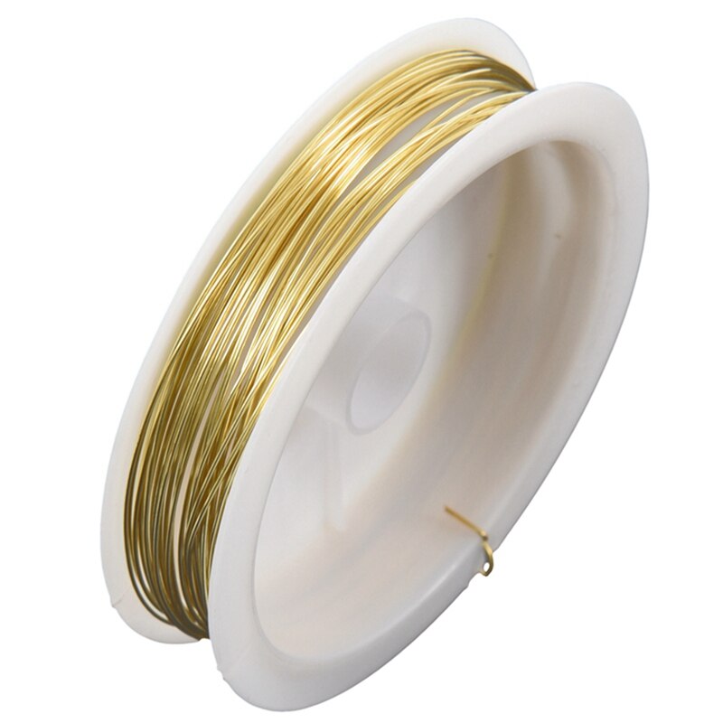 Coloured Brass Wire Gold 9m x 0.5mm: Default Title