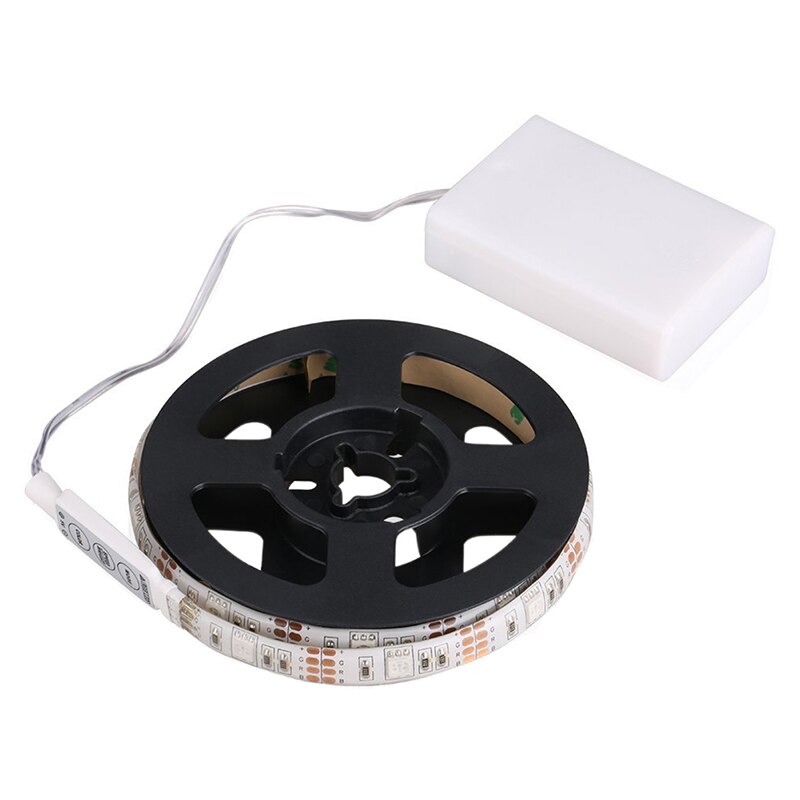 Rgb Flexibele Led Light Strip Waterdicht IP65 15Leds DC5V Met Controller Batterij-Aangedreven, Led Tape, licht Strips Voor Tv Kast