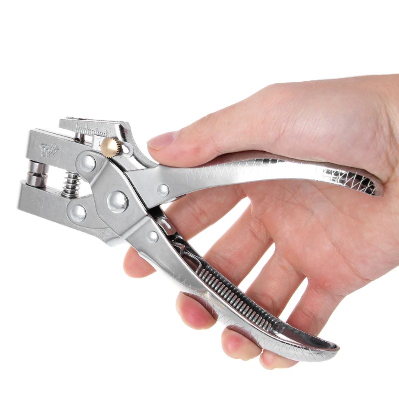 Practical Belt Rivet Hole Punch Plier With 100pcs Eyelet Hollow Press Grommets Craft Tool For Leather Strap