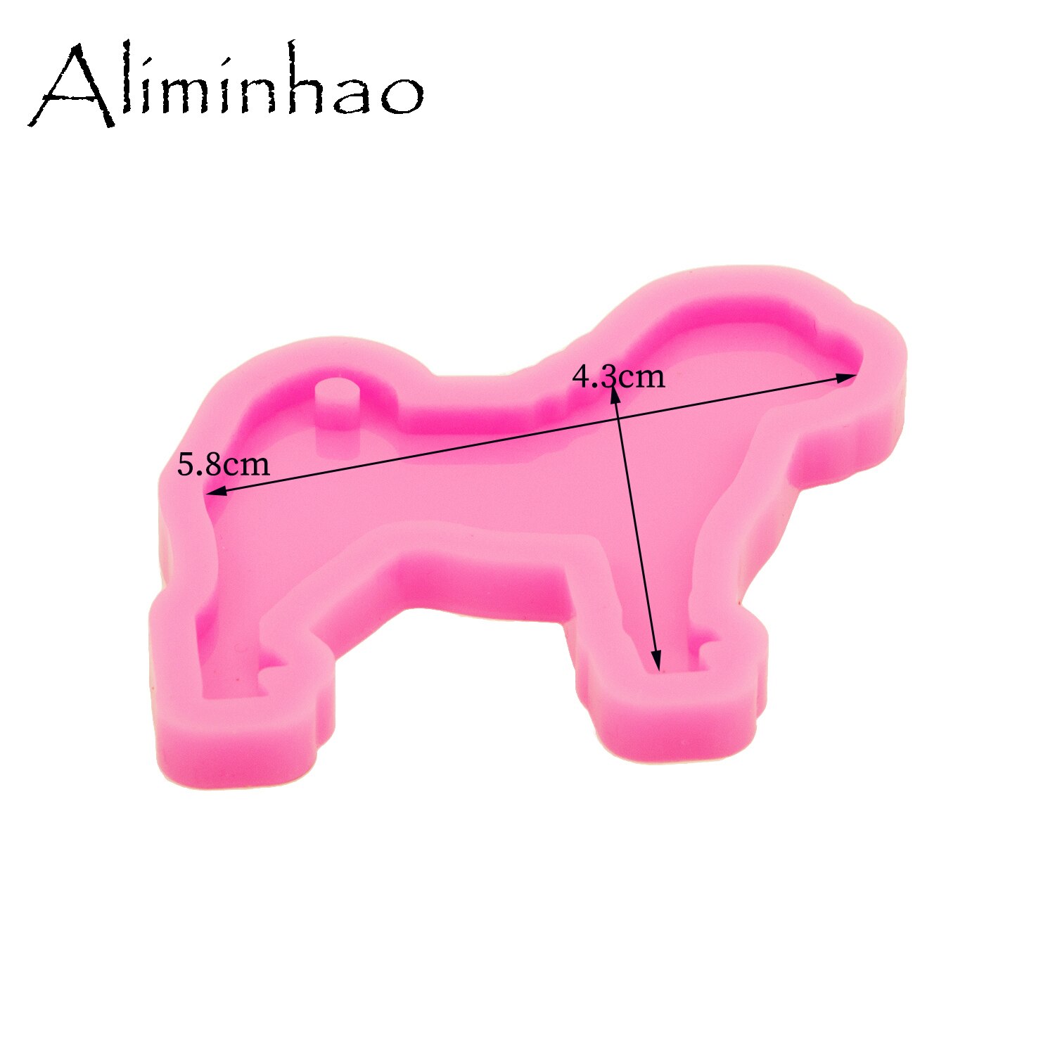 Moldes de resina de silicona para llavero, moldes de pastel de Chocolate Fondant, Shar pei brillante, galgo Italiano, galgo, galgo, perros, DY1522